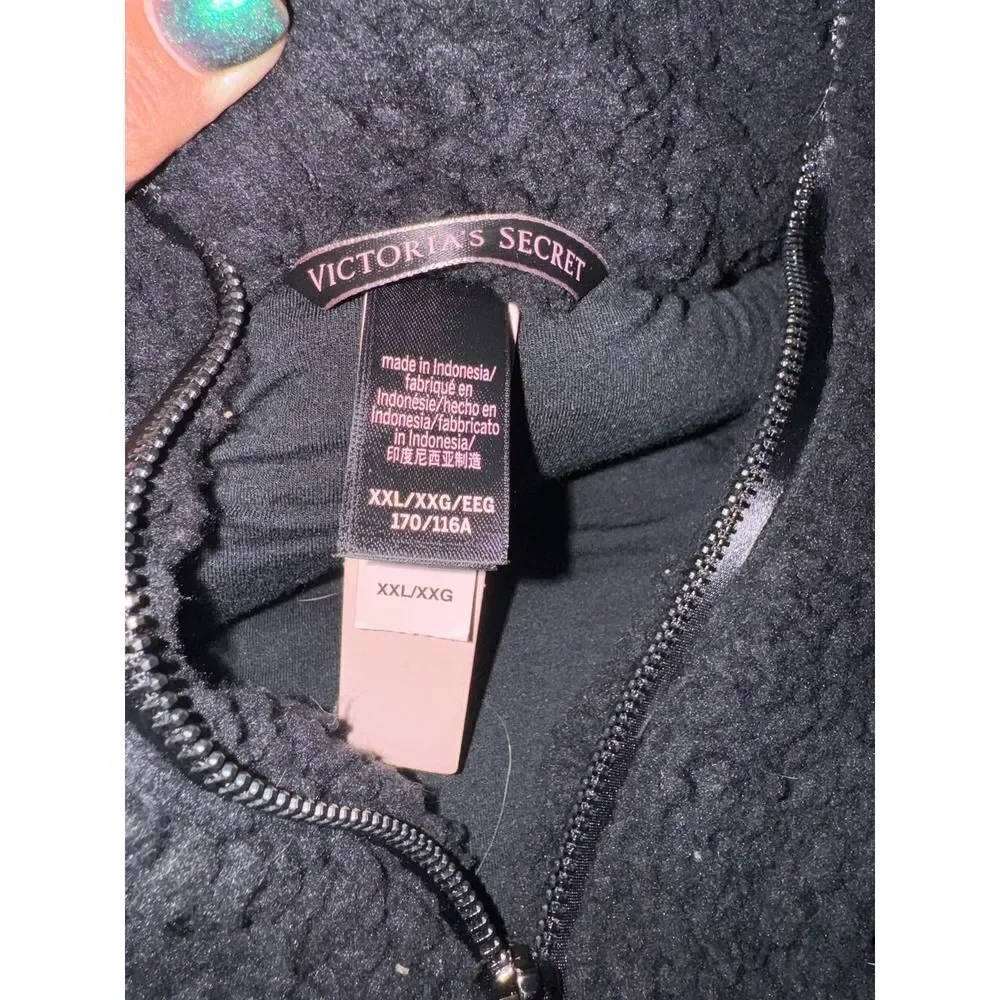 Nwt victorias secret VS plush half zip fleece sweatshirt